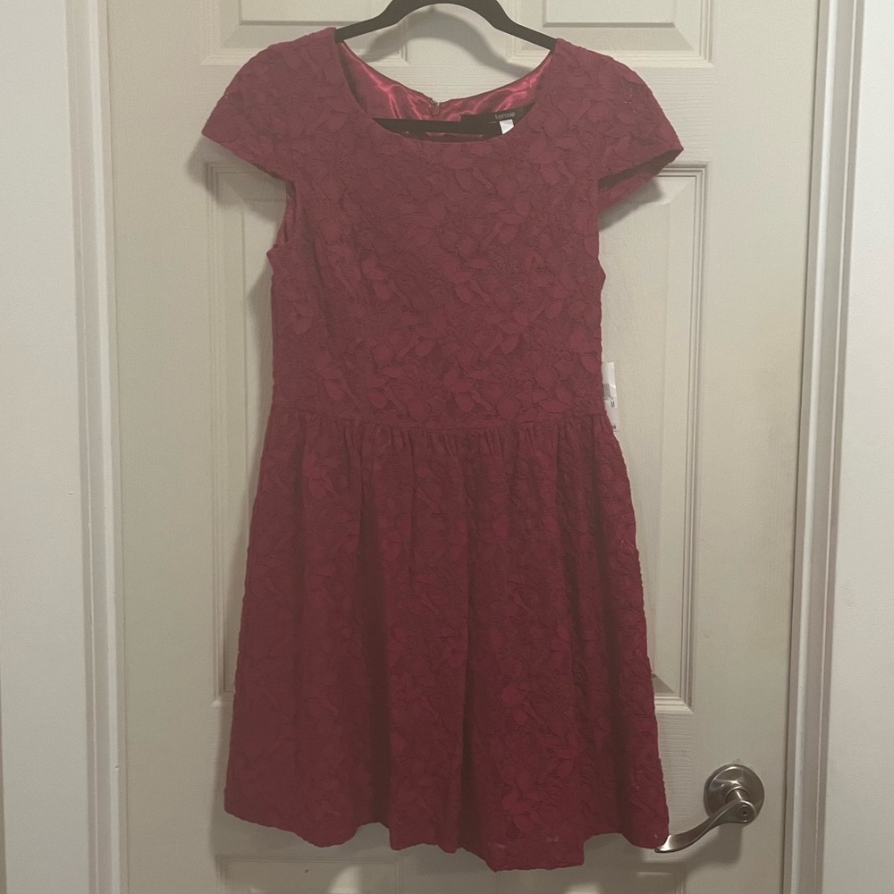 Kensie A-line dress in ultraberry